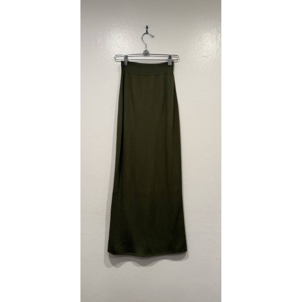 Uniqlo x Mame Kurogouchi 3D Knit Ribbed Midi Skirt Womens Size XS Small Slit